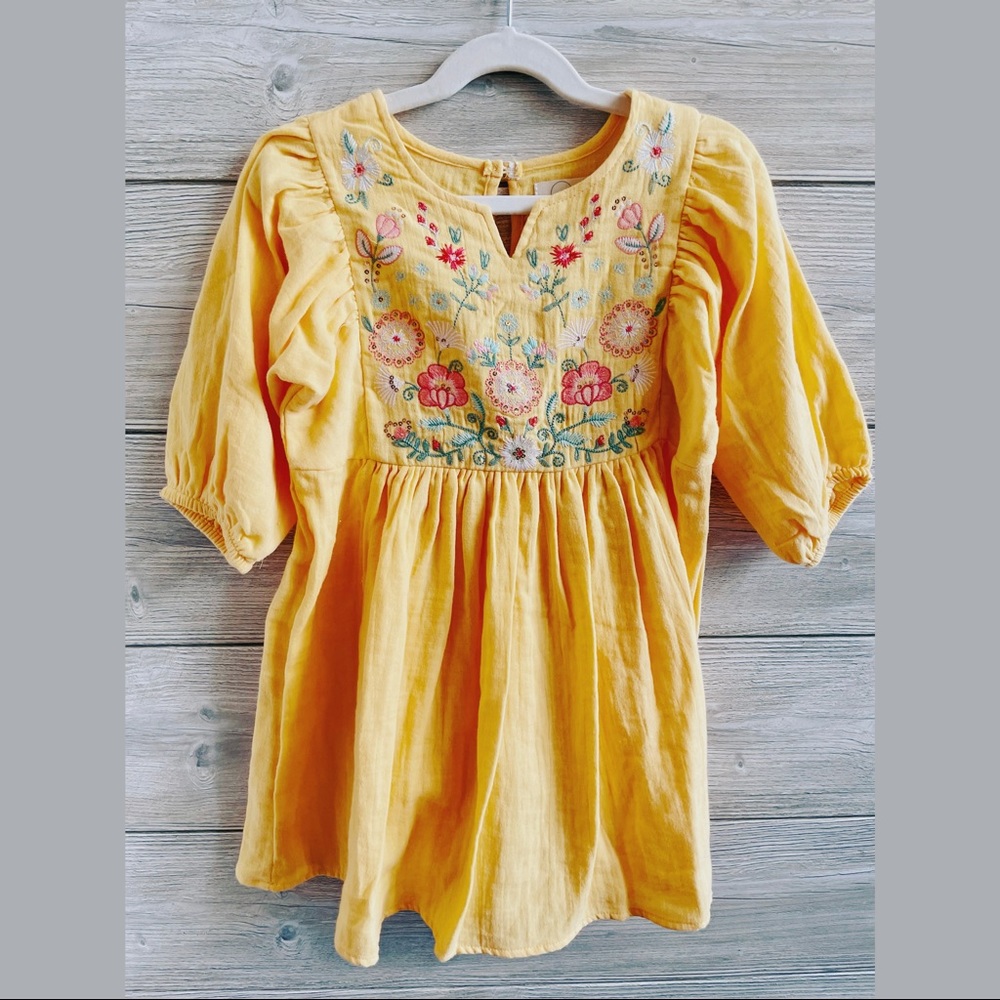 Peek Kids Embroidered Peasant Dress